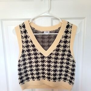 Plaid Knit Vest